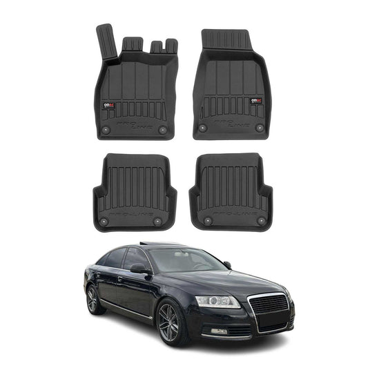 2008-2011 Audi A6 Limo Allroad Avant FL Fußmatten TPE Schwarz 4 tlg