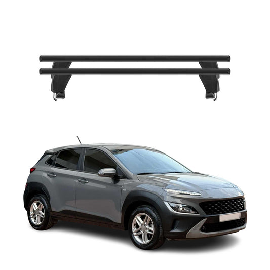 Menabo Dachträger Grundtäger für Hyundai Kona 2017-2023 50kg Alu Schwarz 2 tlg