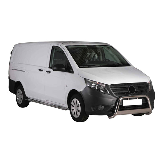 Bară de protecție/buton față pentru Mercedes Vito 2015-2019, ø63mm, oțel, argintiu