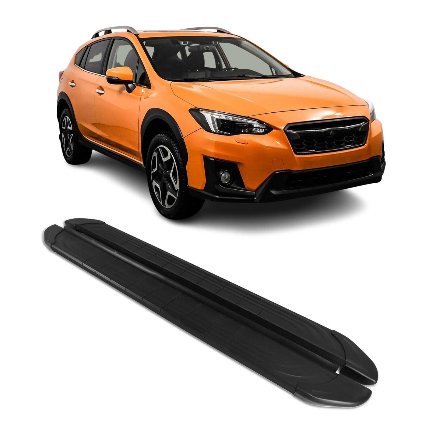 Trittbretter Seitenschweller für Subaru XV 2012-2025 Aluminium Schwarz 2tlg