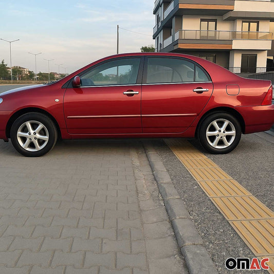 Benzi decorative pentru geamuri pentru Toyota Corolla Saloon 2002-2007, cromate, set 4 piese