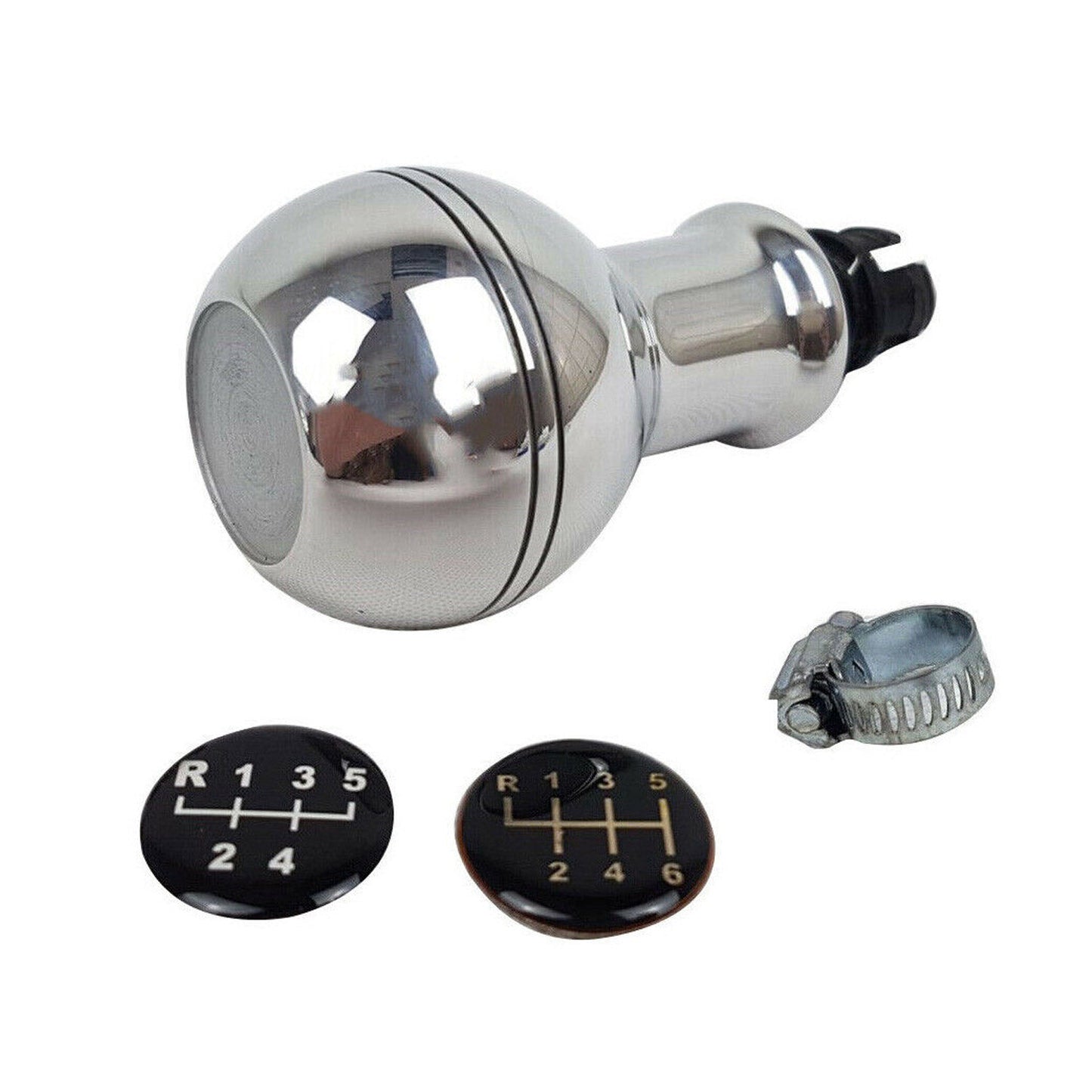 Schaltknauf Schaltknopf für VW Caddy 2003-2025 5/6 Gang Aluminium Silber