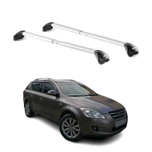 Dachträger Grundtäger für Kia Cee'd Kombi ED 2007-2012 5tür 100kg Alu ABE Silber