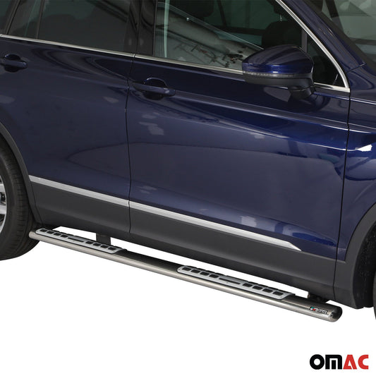 Praguri/praguri laterale din oțel inoxidabil pentru VW Tiguan Allspace 2016-2024, argintii