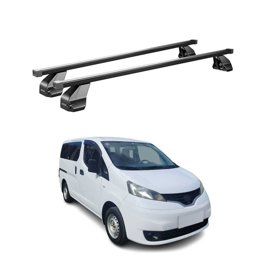 Menabo Dachträger Grundtäger für Nissan NV200 2009-2021 75kg Stahl Schwarz 2 tlg