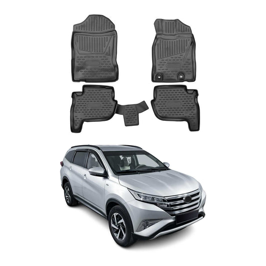 2018-2025 Toyota Rush Fußmatten TPE Schwarz 4 tlg