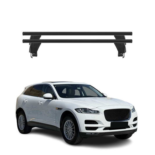 Bagażnik dachowy Menabo do modelu Jaguar F-Pace 2016-2025, 50 kg, aluminiowy, czarny, 2-częściowy