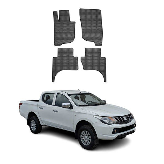 2014-2024 Mitsubishi L200 Fußmatten TPE Schwarz 4 tlg