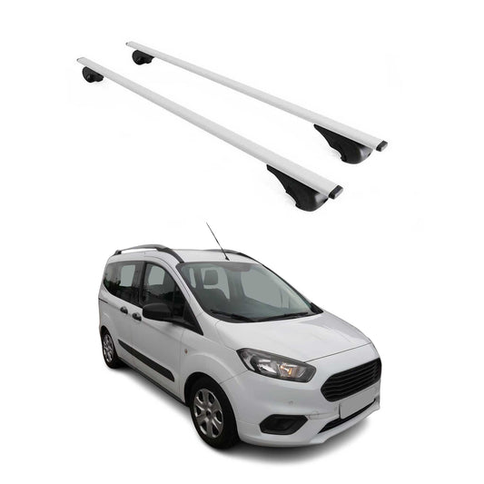 Dachträger Grundtäger für Ford Courier 2014-2023 75kg Metall Silber 2 tlg
