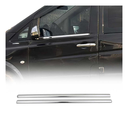 Fensterleisten Zierleisten für Mercedes Vito W639 2003-2014 Edelstahl Chrom 2tlg