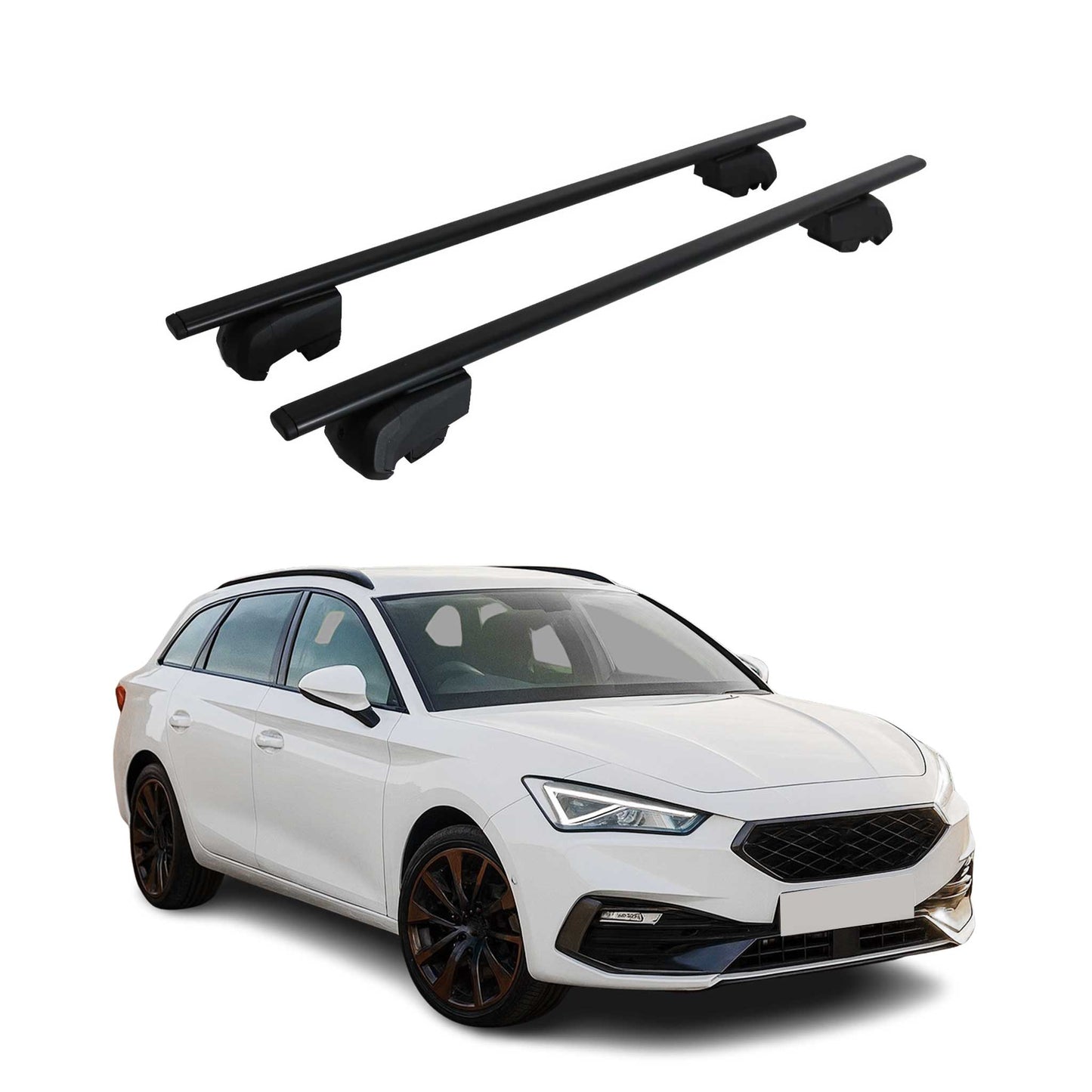 Portbagaj de plafon pentru Cupra Leon Sportstourer 2020-2025 75kg, negru metalic