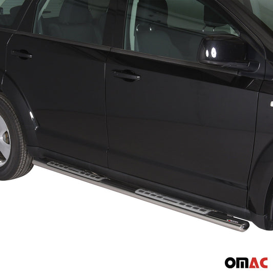 Praguri/praguri laterale din oțel inoxidabil pentru Fiat Freemont 2011-2016, argintii