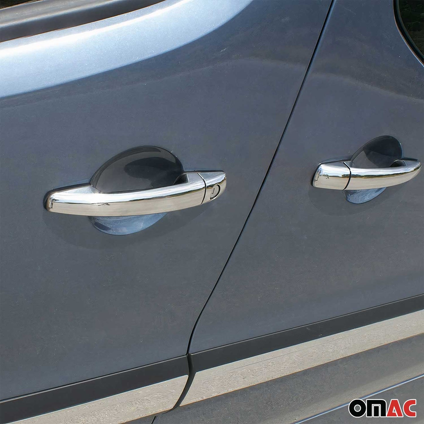 Ornamente mâner ușă, capace mâner ușă pentru Citroen Jumpy 2007-2017, oțel inoxidabil, argintiu, 8 bucăți