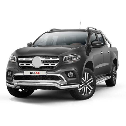 Bară de protecție față, bară de protecție față pentru Mercedes X Class 2017-2020, omologată ABE, argintie