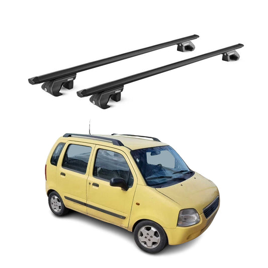 Dachträger Grundtäger für Suzuki Wagon R+ 2000-2008 5 tür 90kg Alu Schwarz ABE