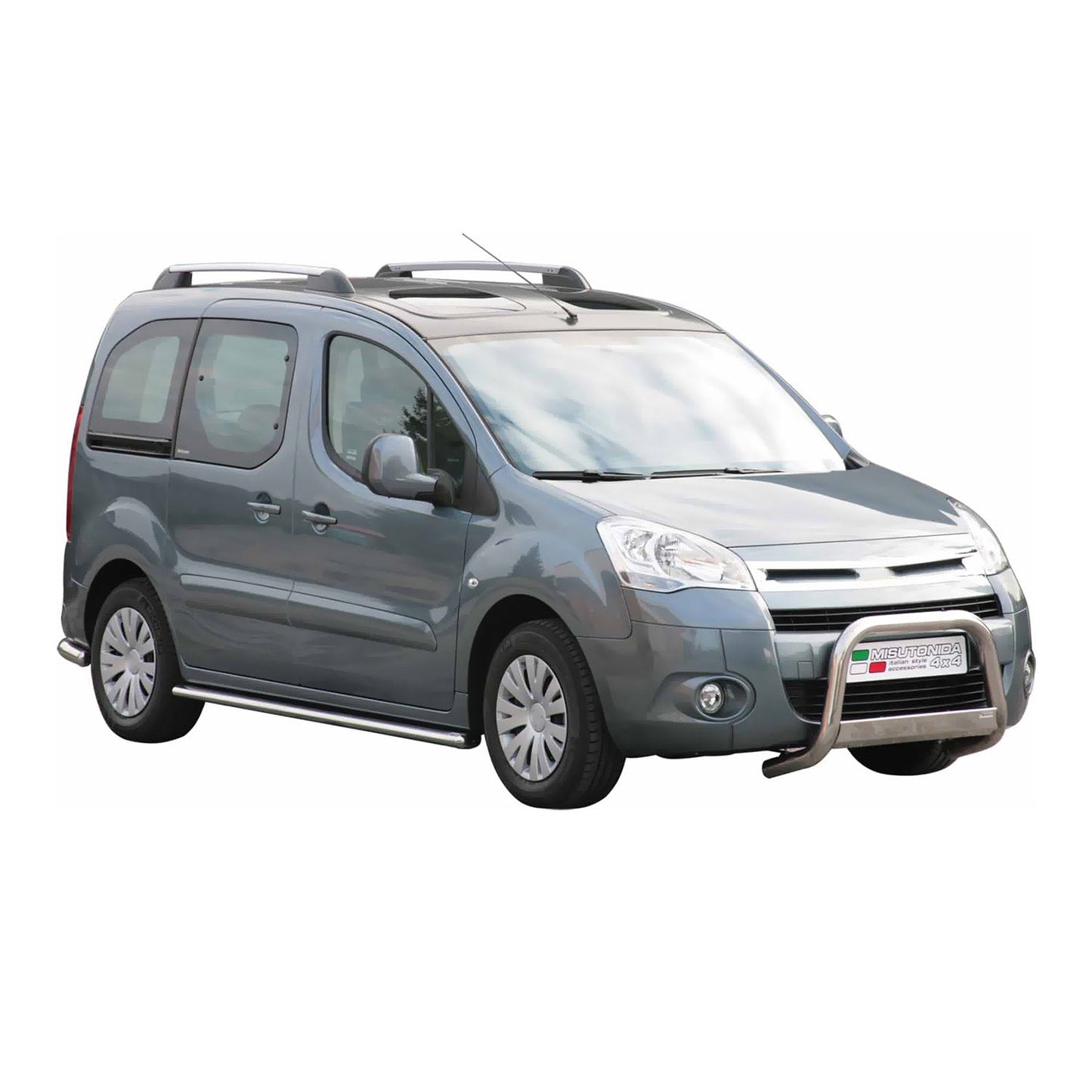 Bară de protecție/buton față pentru Citroen Berlingo 2008-2014 ø63mm oțel argintiu