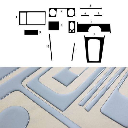 Innenraum Dekor Cockpit für BMW 3er E30 1982-1994 Aluminium Optik 11tlg