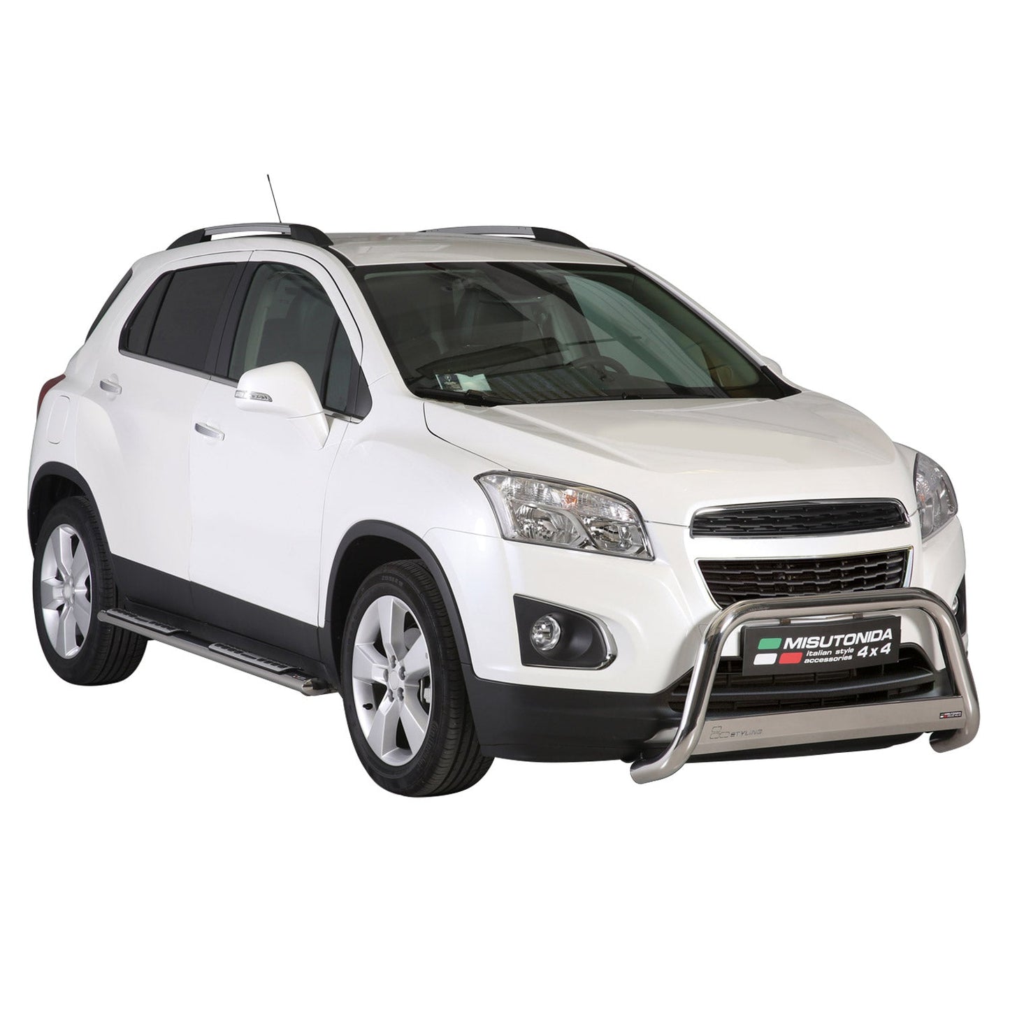 Bară de protecție/buton față pentru Chevrolet Trax 2013-2016, ø63mm, oțel, argintiu