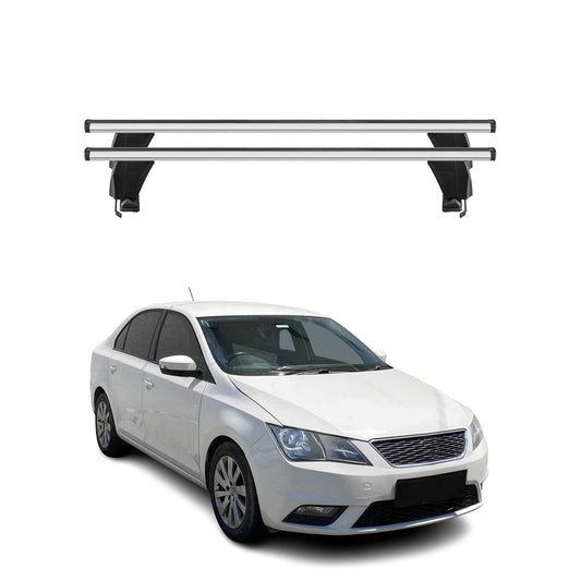 Menabo Dachträger Grundtäger für Seat Toledo mk4 2012-2019 50kg Alu Silber 2 tlg