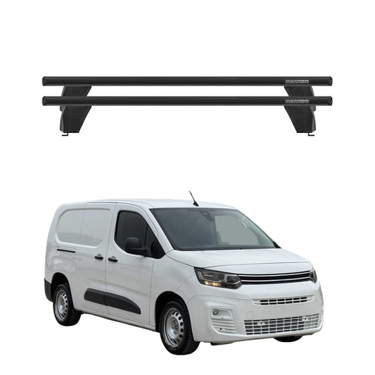 Menabo Dachträger Grundtäger für Citroen Berlingo 2018-2025 75kg Alu Schwarz 2x