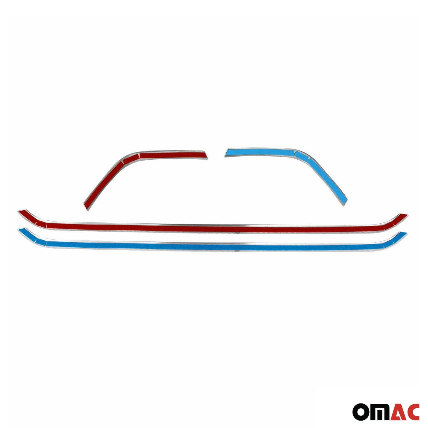 Benzi decorative grilă auto pentru Ford Transit 2019-2025, oțel inoxidabil, argintiu, 4x