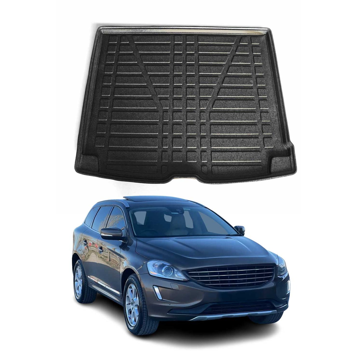 Protecție portbagaj/căptușeală pentru bagaje Volvo XC60 2009-2021, cauciuc TPE, negru