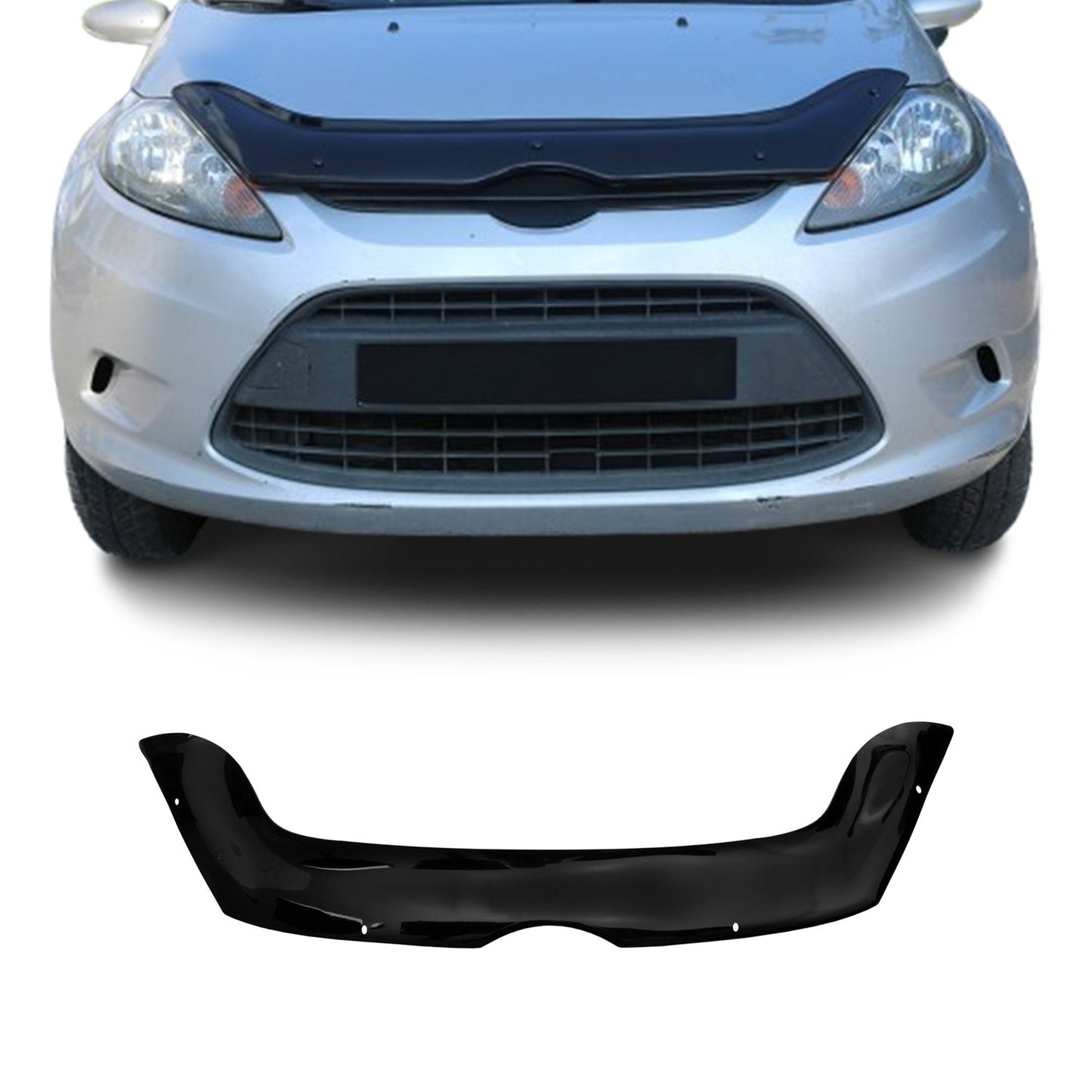 Motorhaube Deflektor Insekten Steinschlagschutz für Ford Fiesta 2008-2013 Dunkel