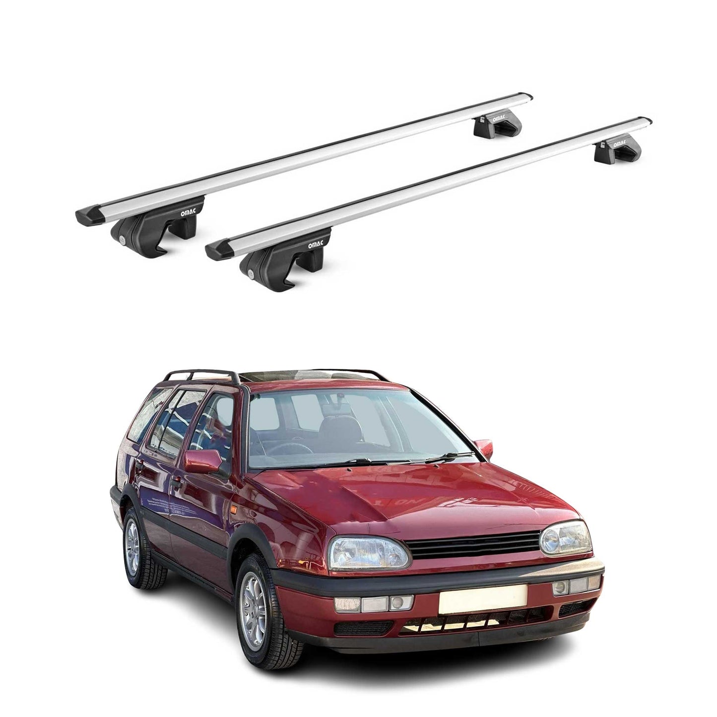 Dachträger für VW Golf III IV Kombi 1993-2006 5 tür 90kg Alu Silber 2x ABE