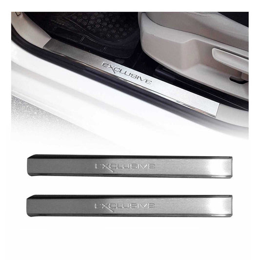 Ornamente prag exclusive pentru VW Golf mk6 2009-2013, oțel inoxidabil, set 2 piese