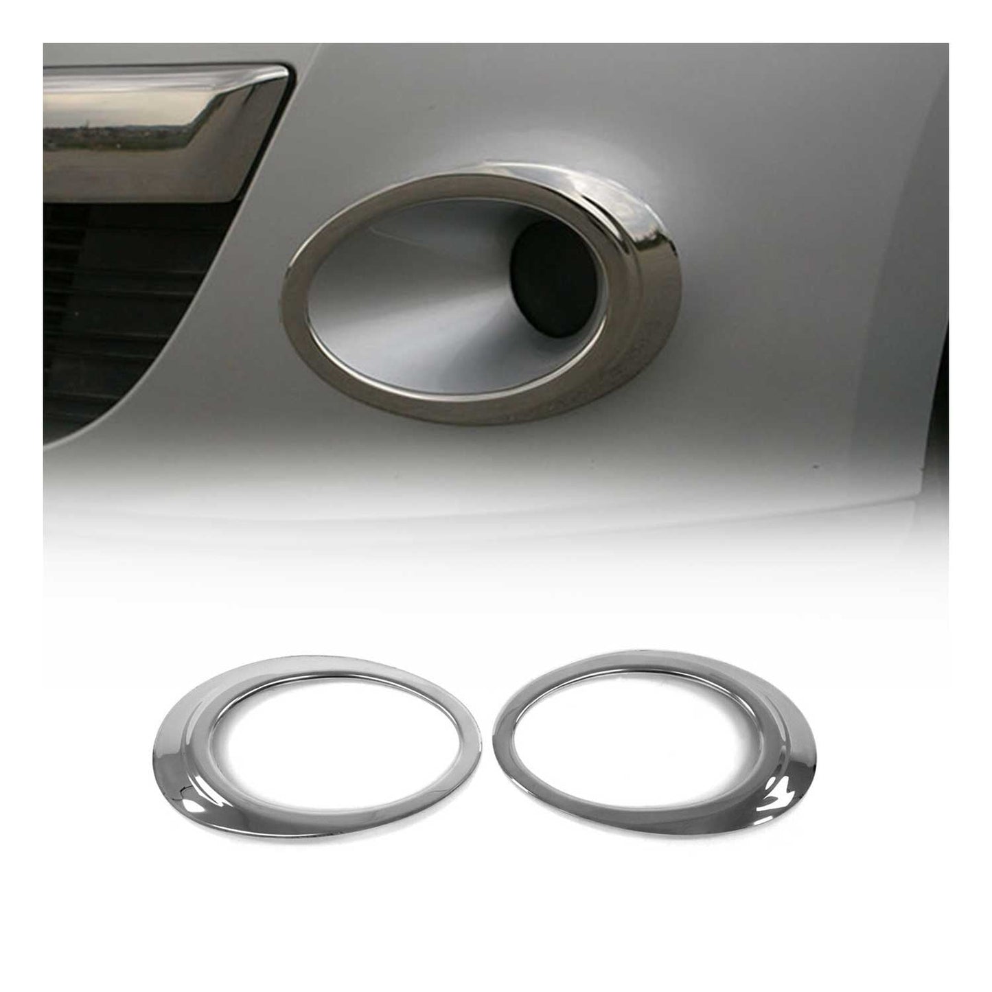 Nebelscheinwerfer Rahmen Umrandung für Renault Megane 2009-2013 Edelstahl 2x