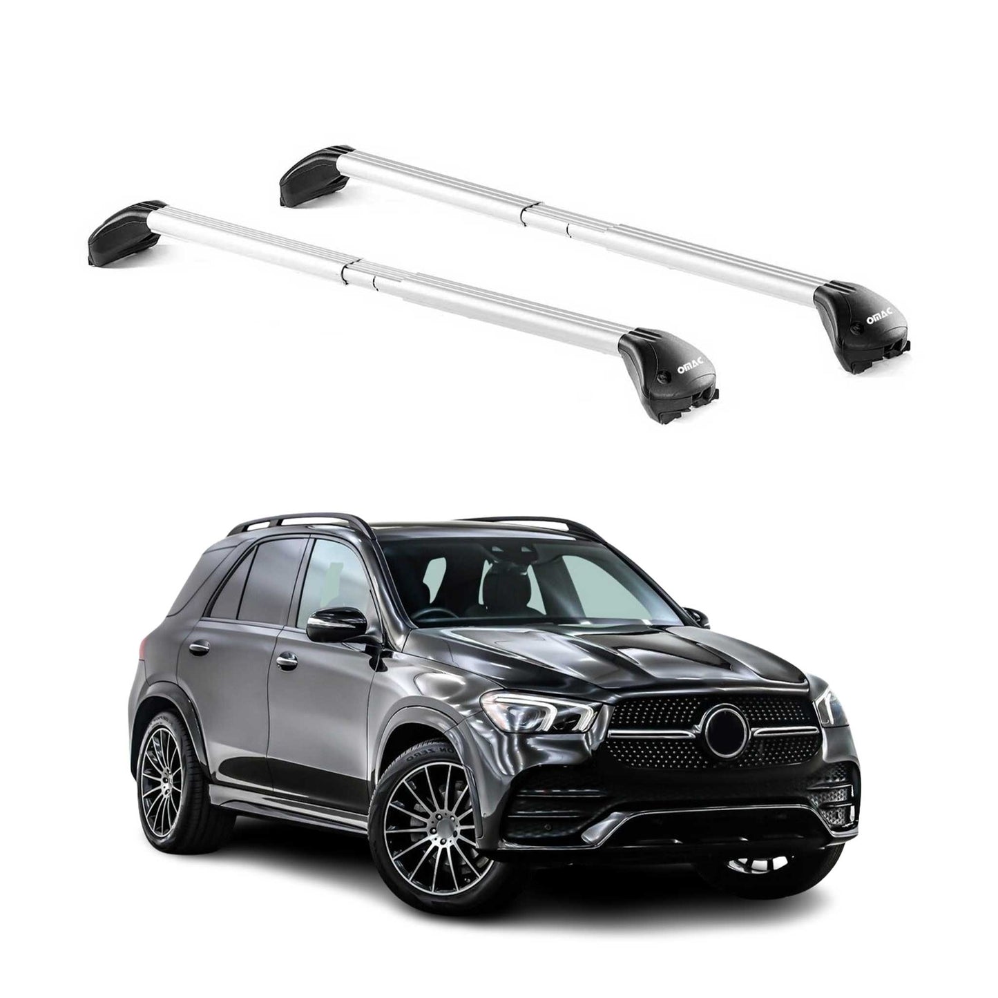 Dachträger Grundtäger für Mercedes GLE V167 2018-2025 100kg Alu Silber 2 tlg ABE