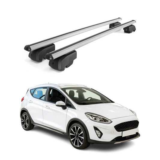 Dachträger Gepäckträger für Ford Fiesta Active 2017-2023 5-Trg ABE Alu Grau