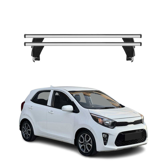Bagażnik dachowy Menabo do Kia Picanto 2017-2020 50 kg, aluminiowy, srebrny, 2 sztuki