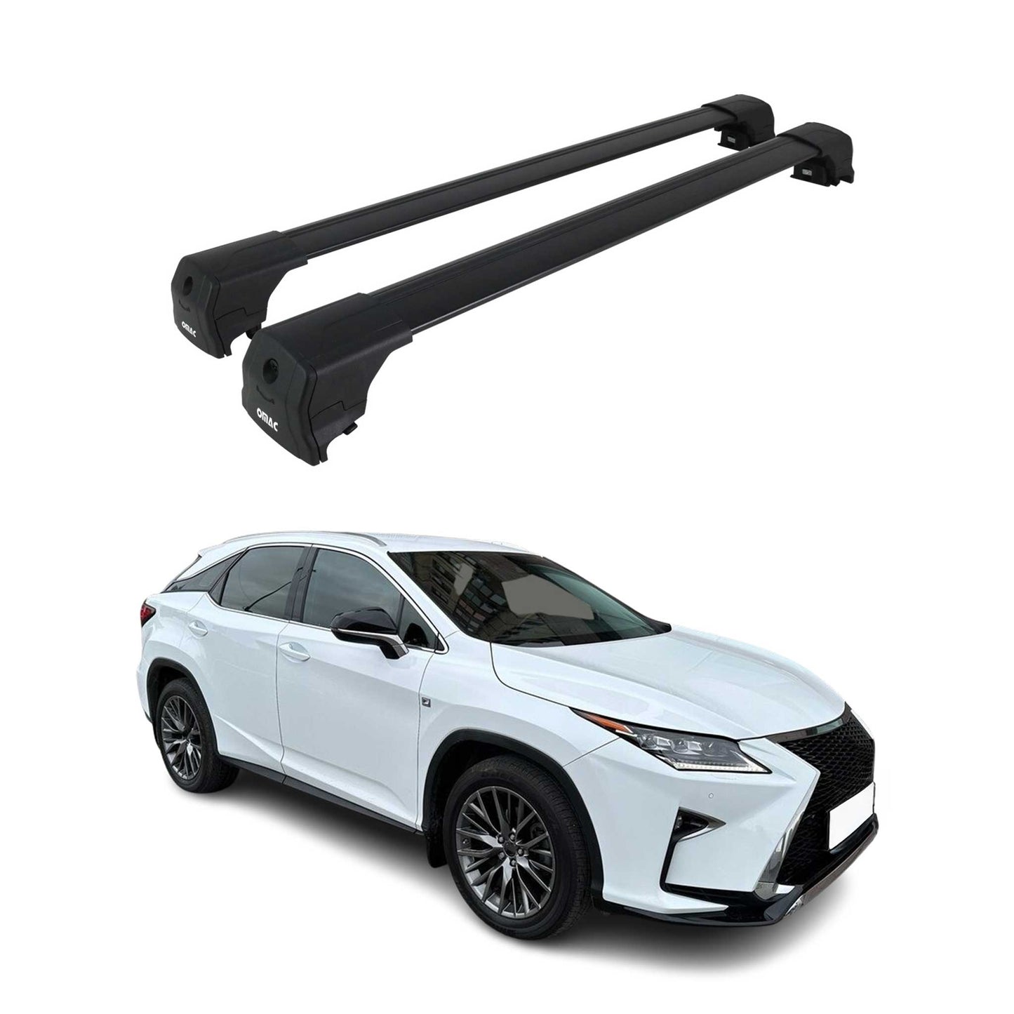 Dachträger Gepäckträger für Lexus RX450H 2015-2025 ABE Aluminium Schwarz
