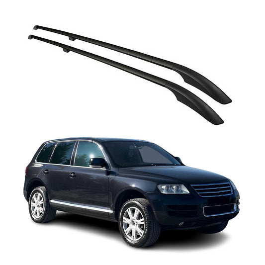 Dachreling Dachgepäckträger Relingträger für VW Touareg 7L 2002-2010 Alu Schwarz