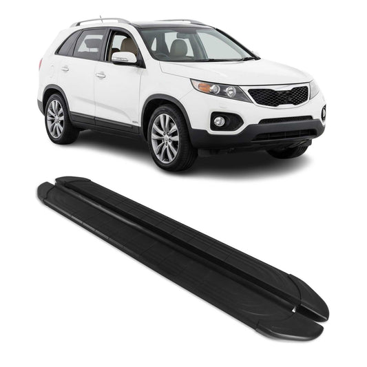 Trittbretter Seitenschweller für Kia Sorento 2 XM 2009-2013 Aluminium Schwarz 2x
