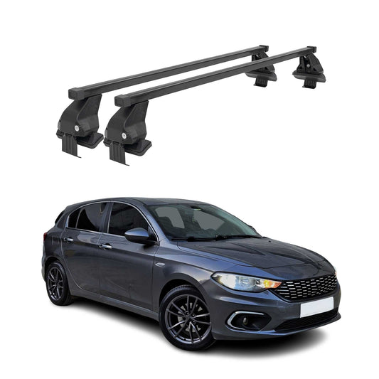 Menabo Dachträger Grundtäger für Fiat Tipo Schrägheck 2015-2025 50kg Schwarz 2x
