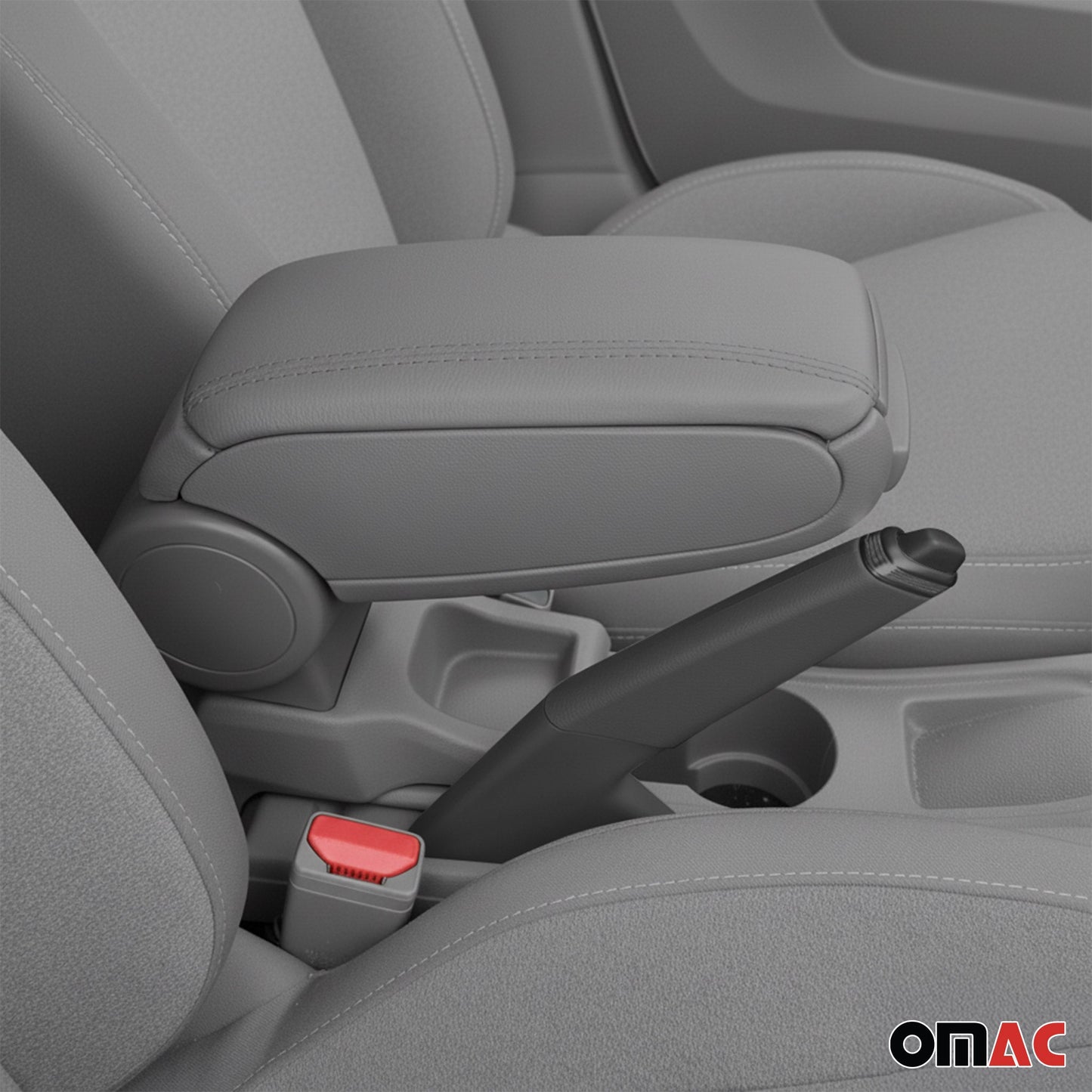 Mittelarmlehne Armlehne Mittelkonsole für Renault Megane 2002-2009 PU-Leder Grau