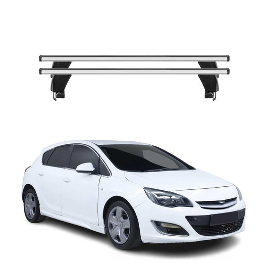 Menabo Dachträger Grundtäger für Opel Astra J 2009-2015 50kg Alu Silber 2 tlg