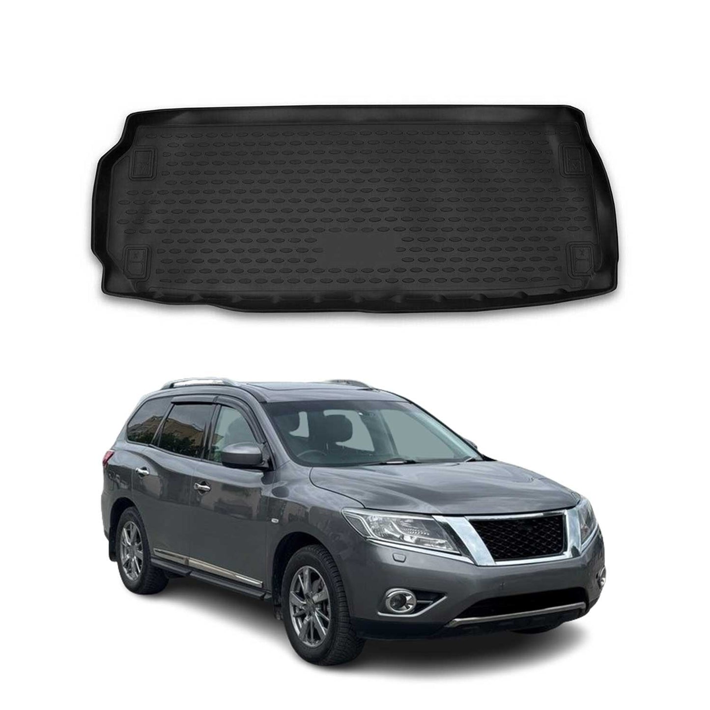 Kofferraummatte Kofferraumwanne für Nissan Pathfinder 2012-2021 Gummi TPE