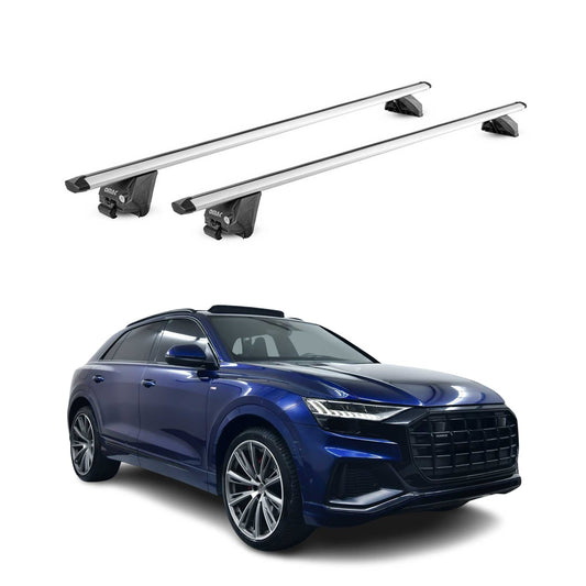 Dachträger Grundtäger für Audi Q8 2018-2025 100kg Aluminium Silber 2tlg ABE