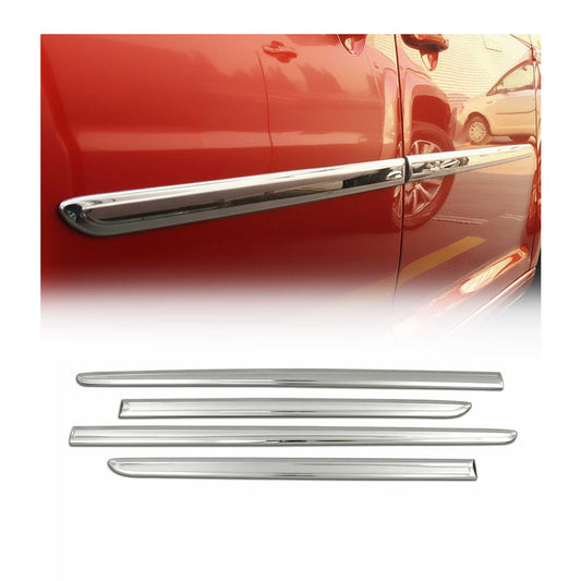 Seitentürleiste Türschutzleiste für VW Touran 2015-2025 Chrom Stahl Dunkel 4x
