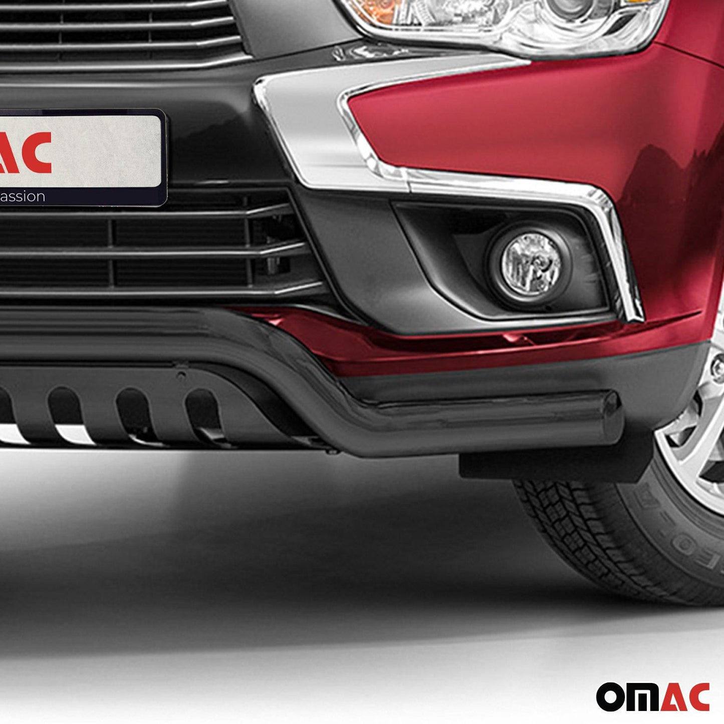 Bară de protecție/buton față pentru Mitsubishi ASX 2017-2022, oțel inoxidabil, omologată ABE, neagră