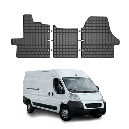 OMAC Gummi Fußmatten für Peugeot Boxer 2006-2011 Automatten Gummi TPE Schwarz 3x
