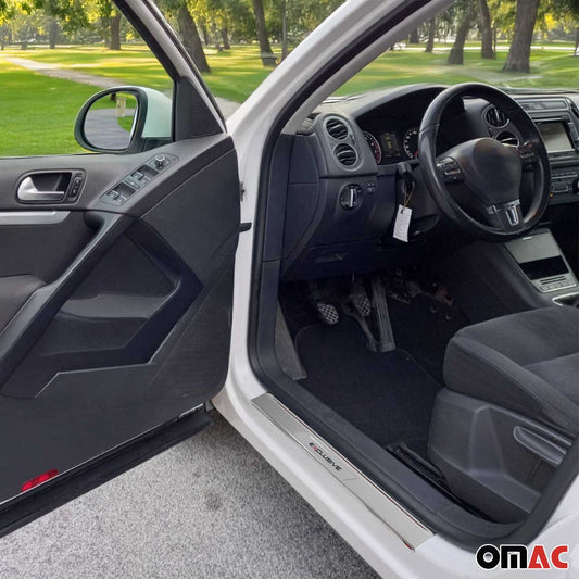 Ornamente prag uși exclusive pentru VW Tiguan 2007-2011, oțel inoxidabil, 2x