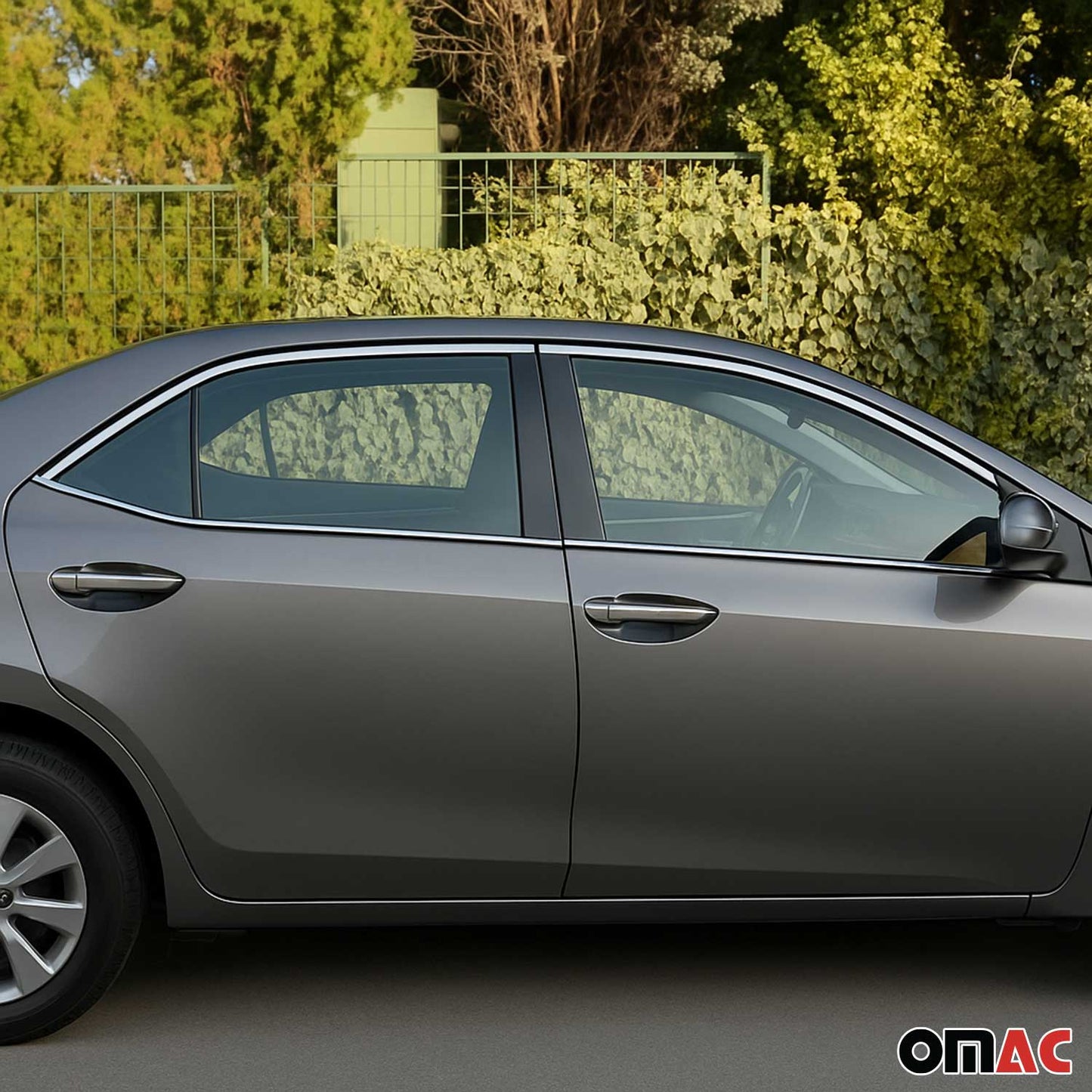 Fensterleisten Fensterrahmen für Toyota Corolla 2013-2019 Stufenheck Silber 10x