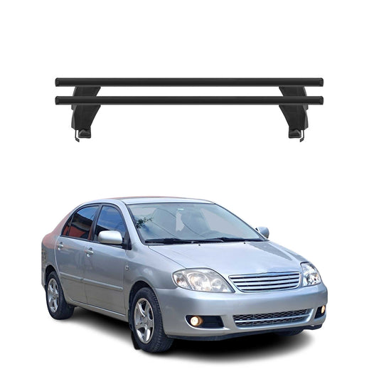 Menabo Dachträger für Toyota Corolla E12 Limo 2002-2019 50kg Alu Schwarz 2x