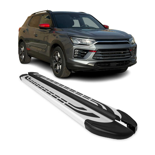 Praguri laterale SsangYong Korando IV 2019-2025, aluminiu, argintiu