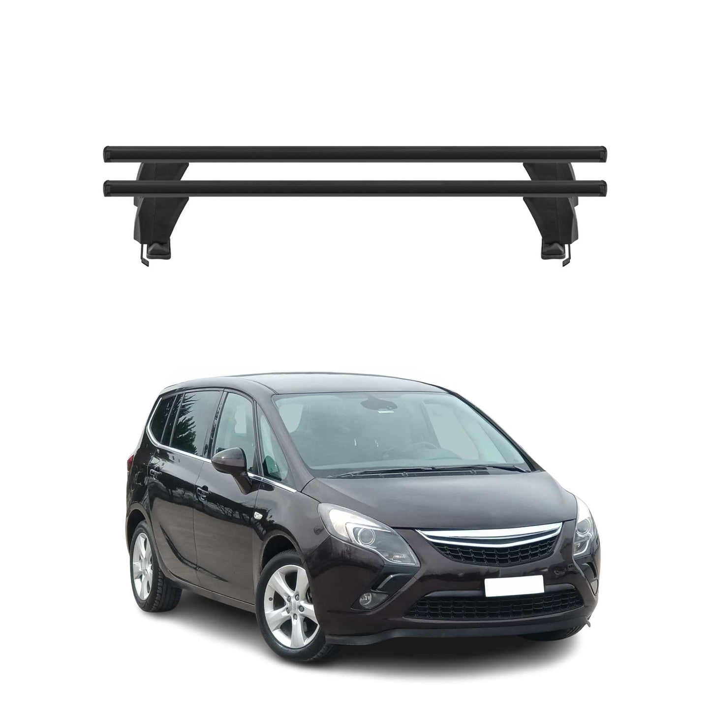 Menabo Dachträger Grundtäger für Opel Zafira C Tourer 2011-2019 50kg Alu Schwarz