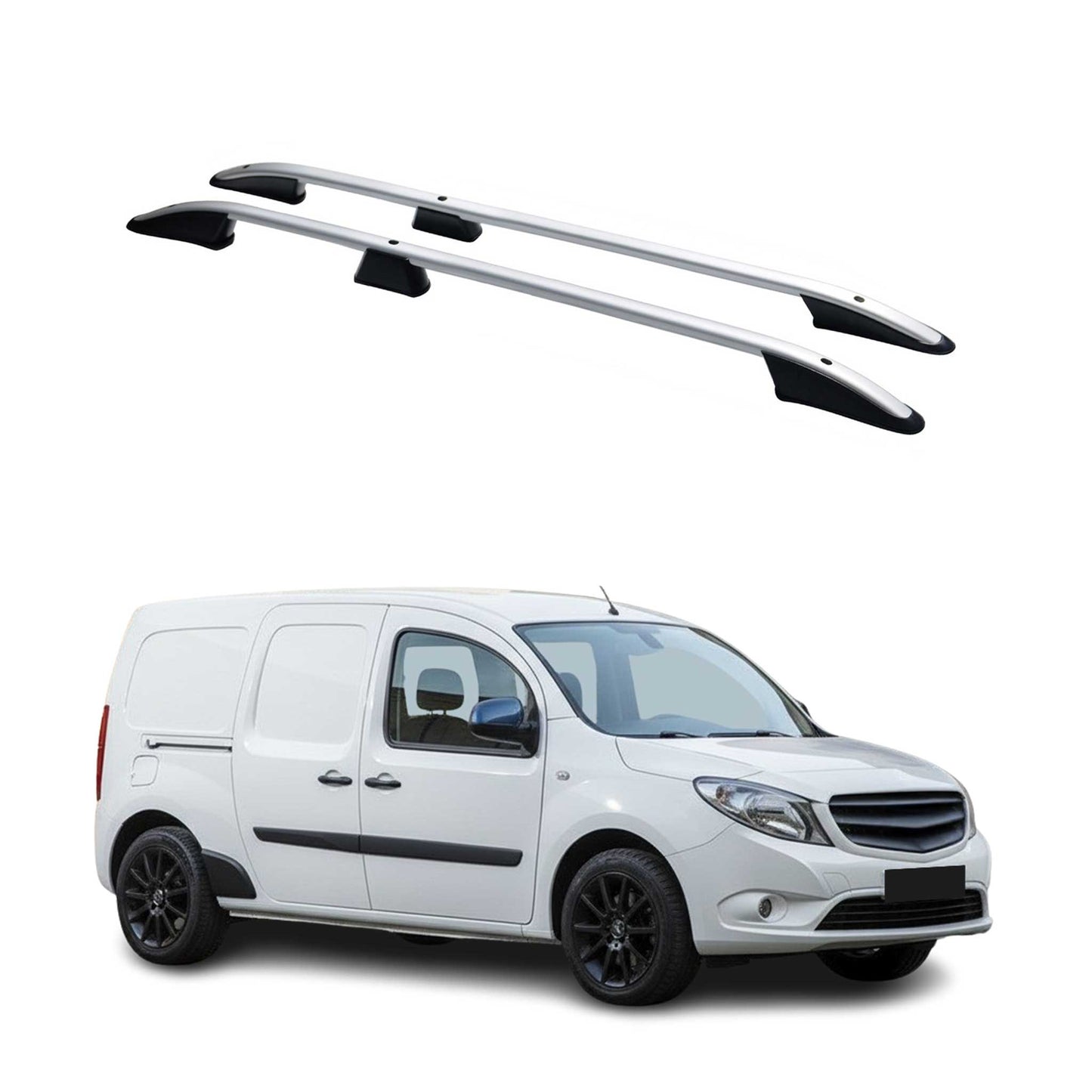 Dachreling Dachgepäckträger für Mercedes Citan 2012-2021 L2 Langer Alu Grau